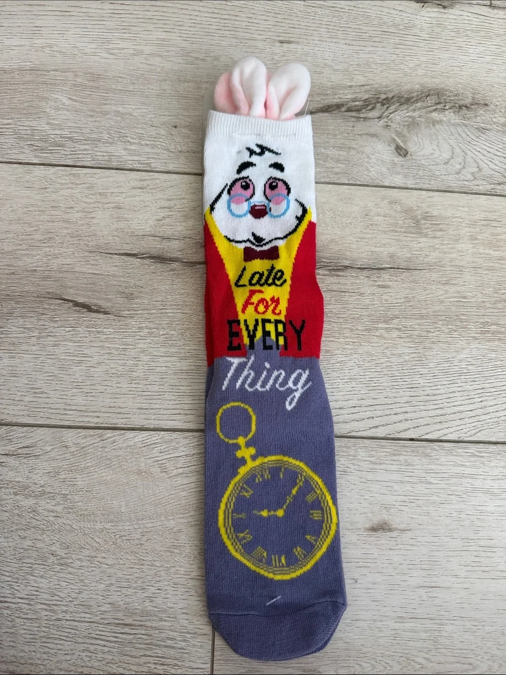 Disney parks white rabbit knee high socks